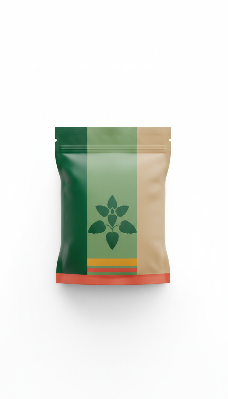 Tulsi powder in resealable pouch