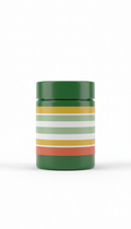 Moringa powder in glass jar
