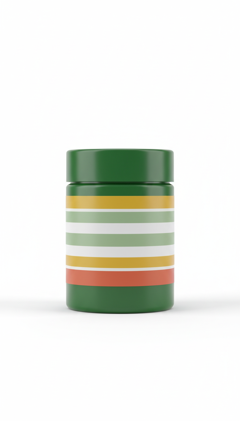 Moringa powder in glass jar