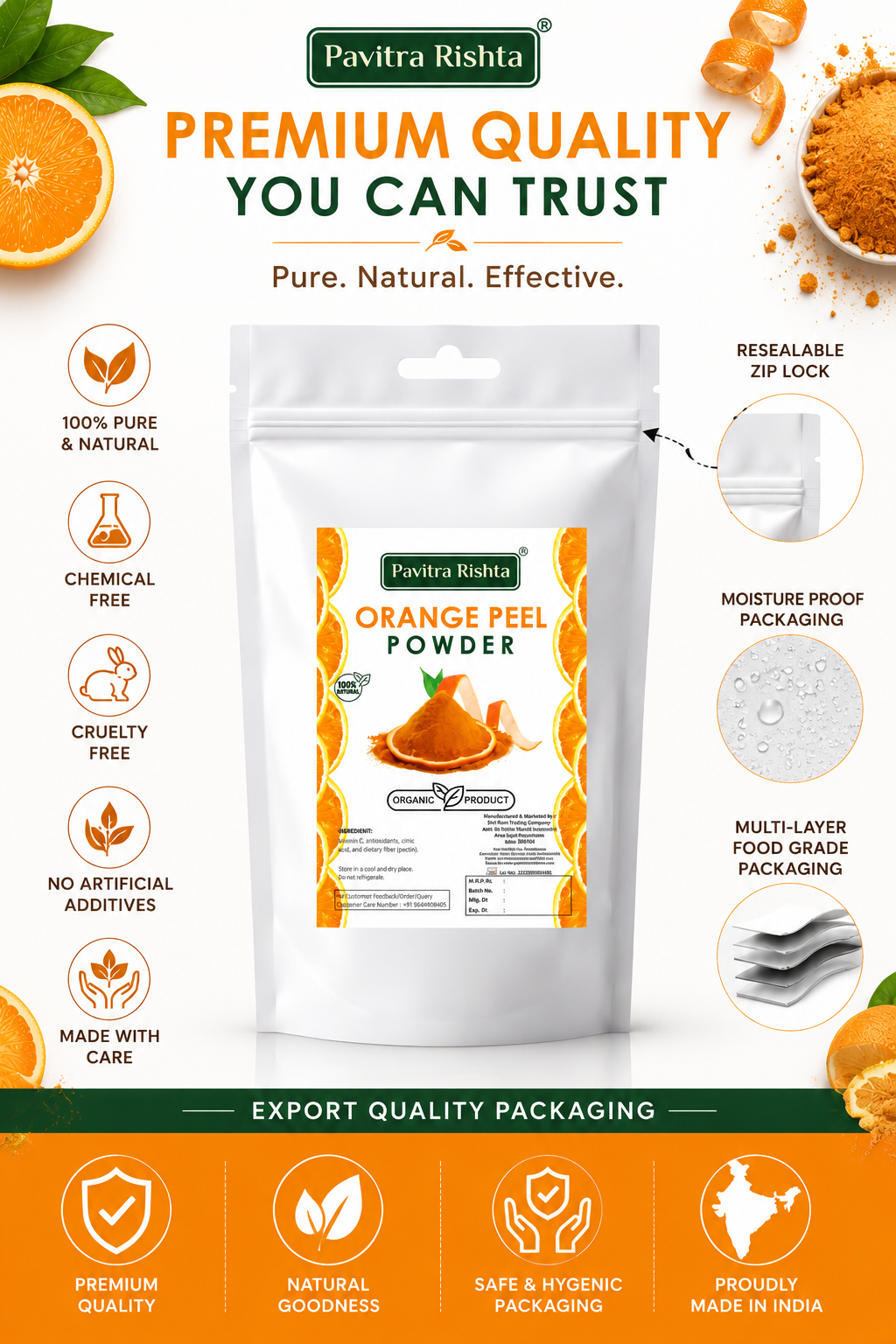 orange peel powder