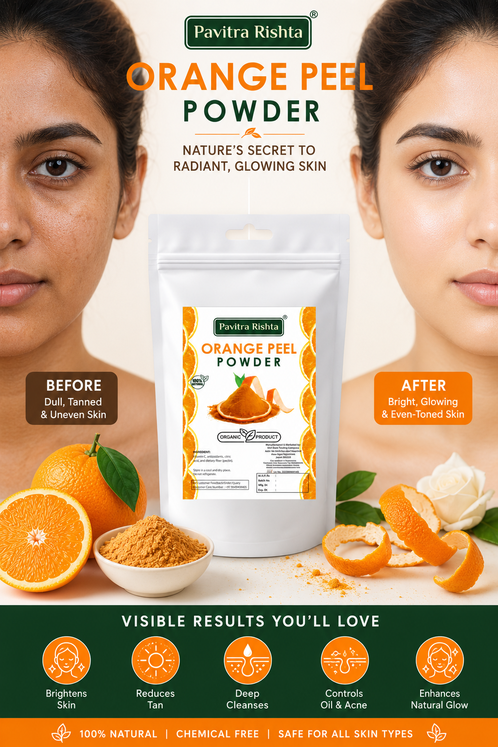 orange peel powder