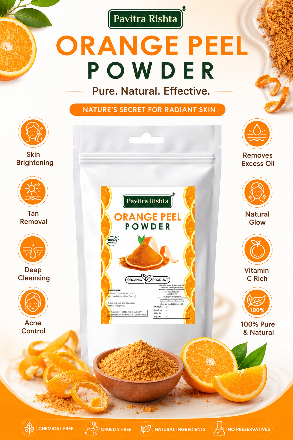 orange peel powder